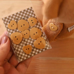 Botão duo coração 15 e 20mm | NOVAS cores!