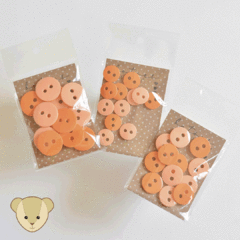 Botão para URSO | escolha o tamanho | LARANJA