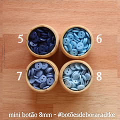 Pacotinho de mini botão 8mm | 30 botões | 48 CORES à escolher na internet