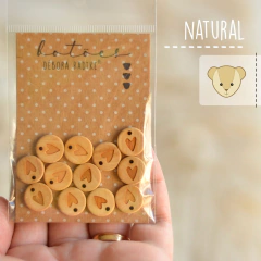 Medalhinha do amor em madeira NATURAL | dúzia - Débora Radtke