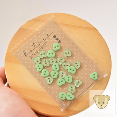 Mini coração glitter o VERDE | 24 unidades - comprar online