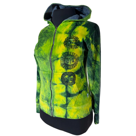Campera plush amarillo con verde - comprar online