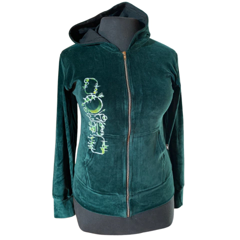 Campera plush verde botella - comprar online