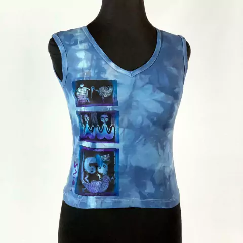 Musculosa escote V rib
