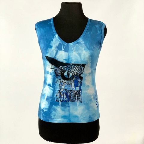 Musculosa escote V rib