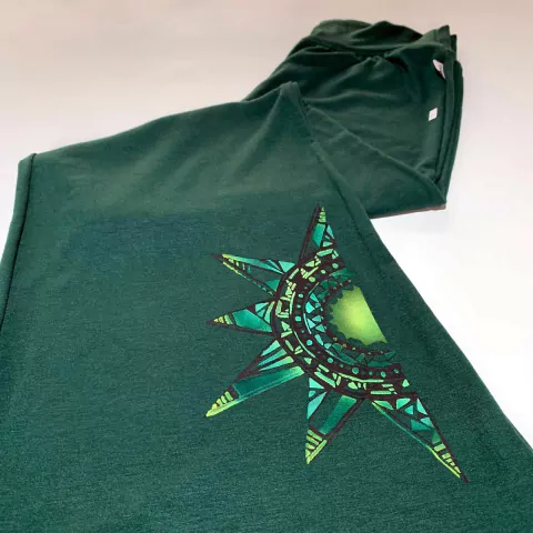 Palazo de modal verde botella