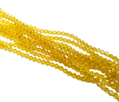 BICONOS VIDRIO 4 MM X TIRA MIEL
