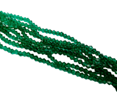 BICONOS VIDRIO 4 MM X TIRA VERDE BOTELLA AB