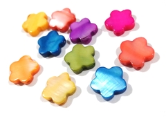 FLORES DE NACAR 10 MM X 10 UNIDADES MIX COLORES