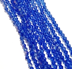 BICONOS VIDRIO 4 MM X TIRA AZUL AB