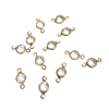 CONECTOR ACRILICO CON BORDE ALUMINIO DORADO 7 MM X 10 UNIDADES