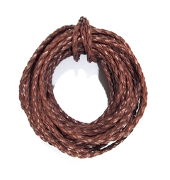 CORDON DE CUERINA TRENZADO 2.0 X 5 METROS MARRON