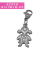 MINI DIJE NENA PARA PULSERA CON MOSQUETON 15 X 12 MM