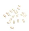 PERLA PLASTICA ARROZ 8 X 4 MM X 25 GRAMOS (PERFORACION PASANTE 1 MM)