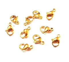 MOSQUETON ACERO DORADO 9 MM X 10 U - comprar online