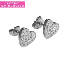AROS CORAZON FIMO Y STRASS 10 MM - comprar online