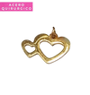 MINI DIJE CORAZON DOBLE ACERO DORADO 15 X 10 MM - comprar online