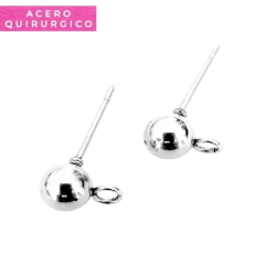 BASE ARO BOLITA CON ARGOLLA SOLDADA X 10 U ( 4 MM) - comprar online