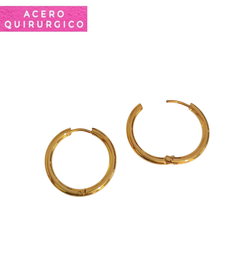 ARGOLLAS BISAGRA ACERO DORADO 24 MM TOTAL ( ESPESOR 2 MM) - comprar online