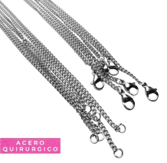 CADENA GROUMET CLASICA 0.6 - 55 CM PACK X 6 UNIDADES (GROSOR 2 MM X 1 MM APROX) - comprar online