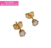 ZIRCON ENGARZADO ACERO DORADO 4 MM - comprar online