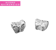DIJE PASANTE DOBLE FAZ 11 X 10 MM ACERO BLANCO - comprar online