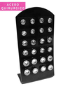 12 PARES DE AROS STRASS CRISTAL CON BASE - comprar online