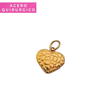 MINI DIJE CORAZON LABRADO MACIZO ACERO DORADO (11*9MM) - comprar online
