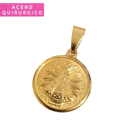 MEDALLA VIRGEN DE LUJAN ACERO DORADO 20 MM - comprar online