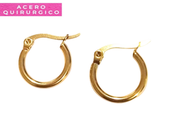 ARGOLLAS CON CIERRE ITALIANO ACERO DORADO 10 MM - comprar online