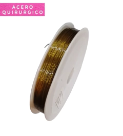 TANZA DE ACERO DORADO 0.6 X 50 METROS - comprar online