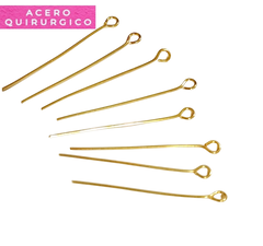 ALFILER CON RULO 0.6 X 20 MM X 20 UNIDADES ACERO DORADO - comprar online