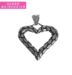 DIJE CORAZON ESCAMADO 35 X 30 MM - comprar online