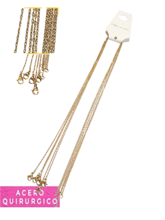 5 CADENAS FORCE ESPEJADA 0.4 X 50 CM ACERO DORADO - comprar online