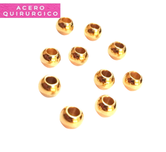 BOLITAS ACERO DORADO 4 MM X 50 U - comprar online
