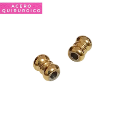 SEPARADOR MACIZO TUBO ACERO DORADO 7X5 MM - INTERNO 2.5 MM - comprar online