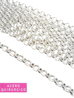 CADENA ROLO 4.0 ACERO BLANCO (GROSOR 4 MM) X METRO - comprar online