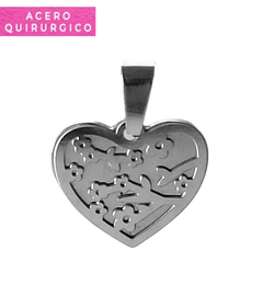 DIJE LAMINA DOBLE CORAZON 18 MM - comprar online