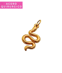 MINI DIJE SERPIENTE MACIZA ACERO DORADO (20*10 MM) - comprar online
