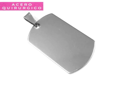 DIJE CHAPA IDENTIFICATORIA 45 X 25 MM - comprar online