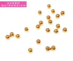 BOLITAS ACERO DORADO 3 MM X 50 U - comprar online