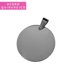MEDALLA REDONDA PARA GRABAR 25 MM CON PERFORACION INTERNA - comprar online