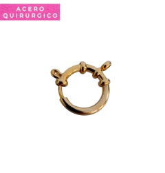 CIERRE MARINERO 14 MM ACERO DORADO - comprar online