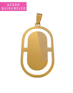 CHAPA PARA GRABAR ACERO DORADO 44 X 25 - comprar online