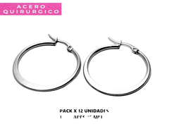 12 PARES ARGOLLAS PLANAS SURTIDAS DE TAMAÑOS - comprar online