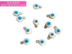OJITOS BASE DE ACERO 6 MM X 10 U BLANCO - comprar online