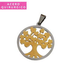 ARBOL DE LA VIDA ARBOL ACERO DORADO 25 MM - comprar online