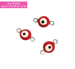 OJITOS DOBLE ENGANCHE 6 MM X 10 U ROJO - comprar online