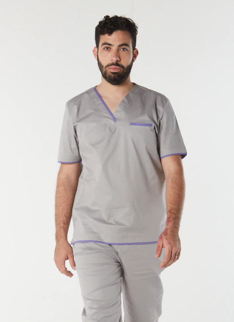 Ambo Spandex Hombre- Madrid- Gris&Violeta