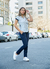 Ambo Spandex Mujer- Venecia- Rayas&Azul - comprar online